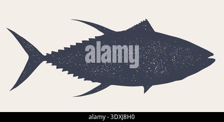 Gilt-head bream, fish, Dorado, seafood, sketch. Vintage retro print Stock Vector