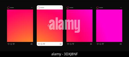 Social media template, set professional presentation Stock Vector