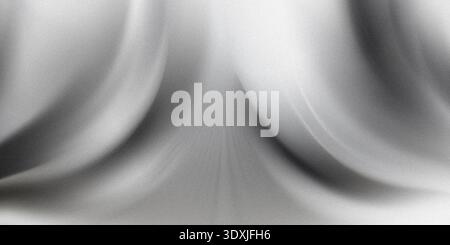 Abstract monochrome image featuring flowing shapes with shades of gray and white creating a soft effect Stock Photo