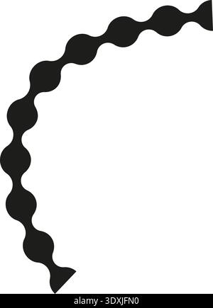 Dotted path creating curved strokes with rhythmic and organic motion. Stock Vector