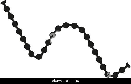 Dotted zigzag path with flowing and continuous motion forming an energetic and animated sequence. Stock Vector