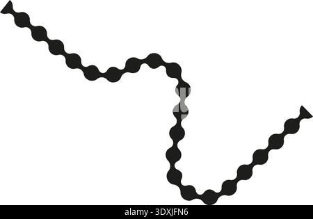 Interconnected dotted path creating an abstract stroke with a dynamic and fluid flow. Stock Vector