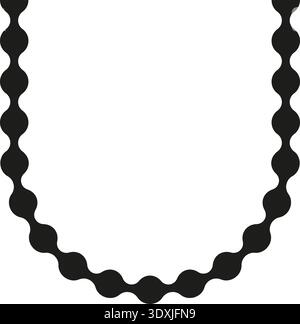 Dotted line forming a U-shaped arc with a smooth and continuous flow. Stock Vector