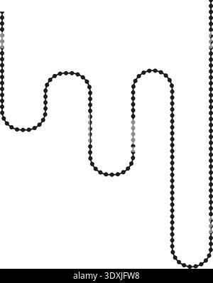 Interconnected dots forming a sinuous curved path with continuous flowing movement. Stock Vector