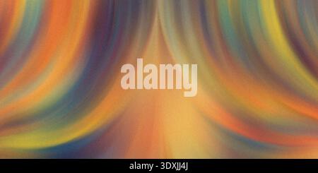 An abstract painting with flowing brushstrokes in shades of orange yellow purple and blue creating depth Stock Photo