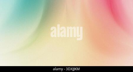 Abstract watercolor gradient with blended pastel colors of pink yellow and teal creating a soft effect Stock Photo