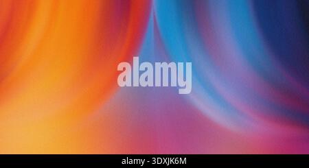 An abstract gradient of orange red blue and purple colors blending together in a smooth and flowing pattern Stock Photo