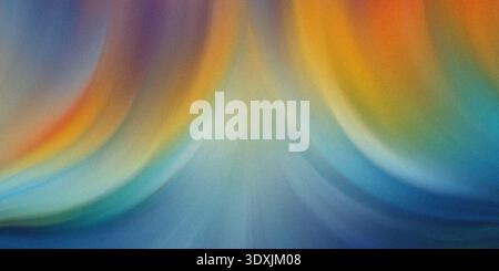 Abstract background with blurred colors of blue purple orange and yellow creating a soft gradient effect Stock Photo
