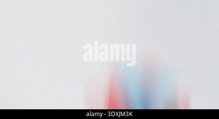 Abstract blurred image showing vertical streaks of pink blue and white on a light grey background Stock Photo