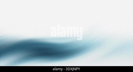 Abstract watercolor painting featuring shades of teal and white blending together smoothly on canvas art Stock Photo