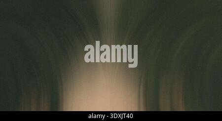 Blurry abstract background with a gradient of dark green and light beige in a vertical pattern Stock Photo
