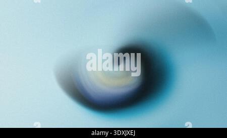 Abstract swirling vortex of blues and purples blending in a soft gradient on a light blue background Stock Photo