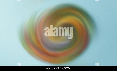 Abstract blurry circular object with brown and red hues against a light blue gradient background image art Stock Photo