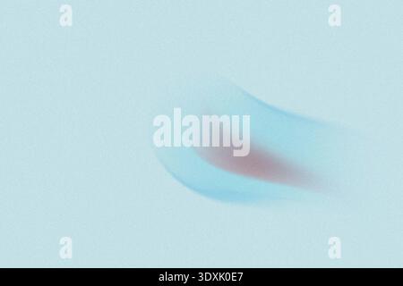 A blurry and out of focus image with a small dark spot against a light blue and white background gradient Stock Photo