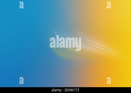 Abstract gradient background with blending of blue and yellow colors creating a smooth transition effect Stock Photo