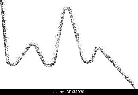 Intense dirt and stone outline with bold, sharp zigzag patterns and dynamic movement. Stock Vector