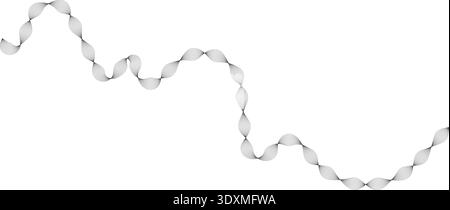 Curved and irregular parallel lines form a chaotic zigzag pattern with dynamic motion. Stock Vector