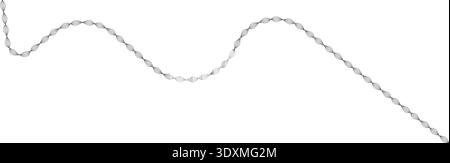 A disrupted wave shape created by thin parallel curved lines in a fragmented form. Stock Vector