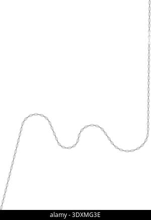 Curved parallel lines form a broken and disjointed shape with irregular spacing along its path. Stock Vector