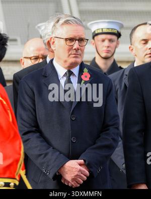 London, UK 9th Nov 2025. Remembrance Sunday Cenotaph. Pictured: Prime Minister, Sir Keir Starmer. Credit: MartinJPalmer/Alamy Live News. Stock Photo