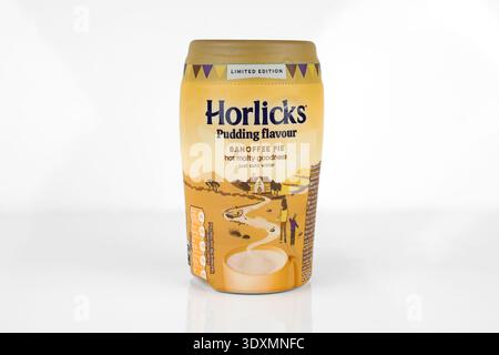 Horlicks Banoffee Pie Pudding Flavour Malted Drink - Wales, UK - 28 December 2025 Stock Photo