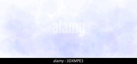 Soft lavender watercolor effect background. Violet watercolour gradient texture. Light purple blurred paint splashes wallpaper for birthday or wedding design. Vector blue lilac color backdrop Stock Vector