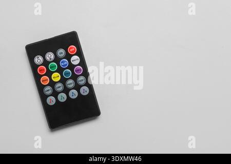 Remote controller for lighting on white background Stock Photo