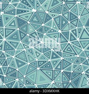 Geometric background with medium-sized triangles and multiple repeated inner triangles. Stock Vector