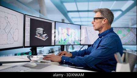 Master Planning Urban Construction Projects: Real Estate Valuation With GIS Stock Photo