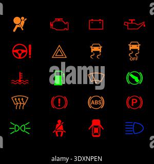 Car Dashboard Icon. Car Panel Icon. Vector Illustration. Stock Vector