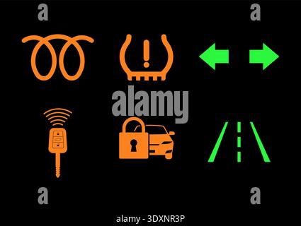 Car Dashboard Icon. Car Panel Icon. Vector Illustration. Stock Vector