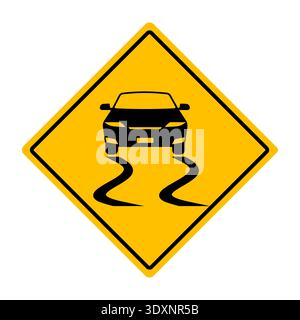 Stabilization Off Sign. Traction Control System Off Sign. Vector Illustration. Stock Vector