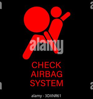 Airbag Icon. Car Airbag System. Vector Illustration. Stock Vector