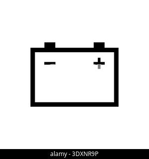 Battery System Warning Sign. Vector Illustration. Stock Vector