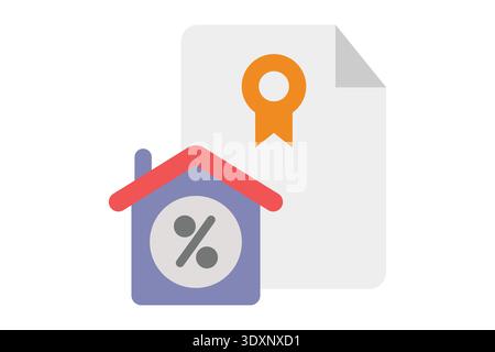 Mortgage flat icon. Icon related to loan. bank elements vector illustration Stock Vector