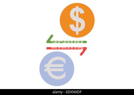 Exchange flat icon. Icon related to currency. bank elements vector illustration Stock Vector