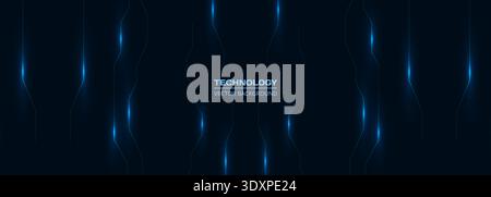 Blue vertical light streaks, sleek tech visualization with soft glow and depth, abstract background creating modern data corridor and minimalist Stock Vector