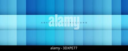 Calm blue gradient geometric grid abstract background with layered translucent vertical panels, subtle light reflections, clean corporate mood Stock Vector