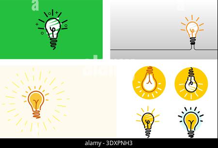 light bulb. the idea is business. abstract light bulb on a white background. create a cover or poster Stock Vector