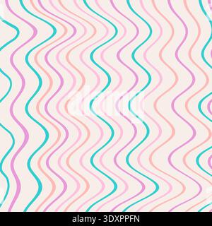 Psychedelic trippy Y2K retro background swirl. Simple vector illustration. Groovy wave print. Vintage background. Psychedelic groovy spiral Stock Vector