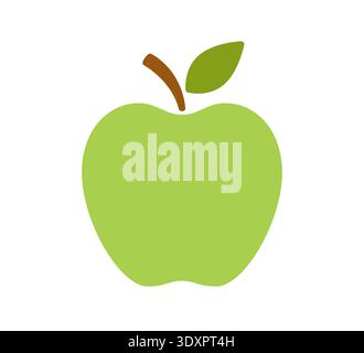 Apple icon. Silhouette apple icons isolated on white background. Shape fruit. Symbol of health nutrition. Outline pictogram. Simple object. Nutritious Stock Vector