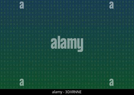 Abstract random numbers pattern with digital matrix effect and programming theme Stock Vector