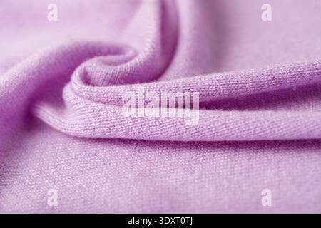 Lilac pink luxury natural cashmere. Abstract background with copy space Stock Photo