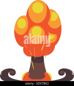 Bomb explosion cartoon icon. War boom symbol Stock Vector