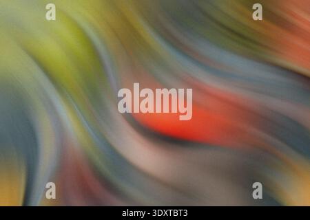 Abstract multicolored painting with blurred edges and vibrant hues creating a dynamic visual texture Stock Photo