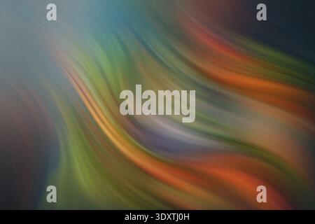 Abstract blurred background featuring a blend of vibrant colors including green orange and blue shades art Stock Photo