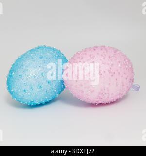 2 plastic Easter Eggs Stock Photo