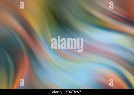 Abstract painting featuring swirling brushstrokes and a blend of colors creating a dynamic composition Stock Photo