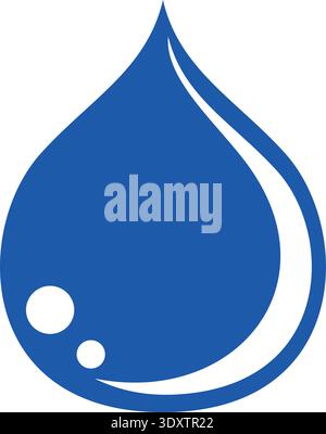 Water droplet. Blue raindrop shape. Clean symbol Stock Vector