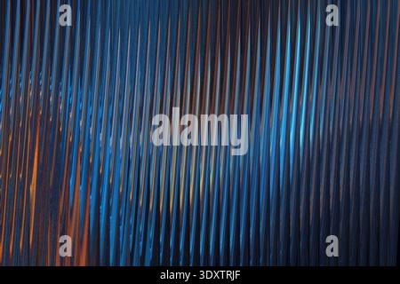 Abstract background with flowing lines of blue orange and white creating a dynamic and fluid pattern Stock Photo